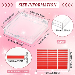 20 шт. прозрачный пластиковый держатель для ногтей CON-BC0007-40