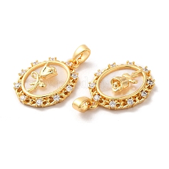 Латунные микро проложить кубического циркония подвески KK-I703-01B-G