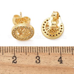 Серьги-гвоздики из циркония EJEW-D305-12G