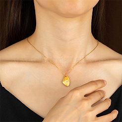 Ожерелья с многоугольной подвеской из нержавеющей стали и стразами JX4099-1