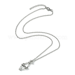 Колье-держатель в виде клетки с кристаллами&nbsp;NJEW-JN04602-02