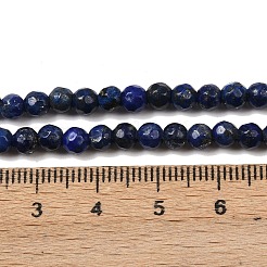 Нитки бусины из натурального ляписа-лазури G-G059-4mm