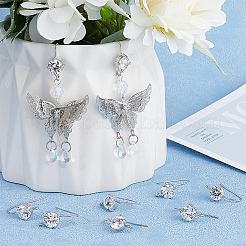 10 шт. долговечные латунные серьги-крючки с кубическим цирконием KK-BBC0012-01