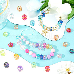 100 шт прозрачные акриловые европейские бусины OACR-SC0001-75