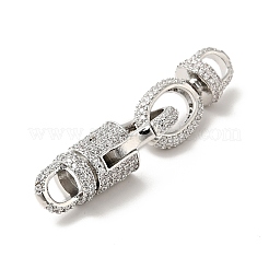 Замки из латуни с микропейвом и прозрачным фианитом KK-J301-01P