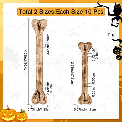 20 шт. 2 стиля декора из смоляной кости&nbsp;AJEW-SC0031-45A