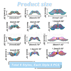 36 шт. 6-х стильная бусина из сплава FIND-PH0007-26