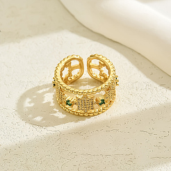 Манжеты из латуни с микро паве кубический цирконий для женщин&nbsp;BT9410