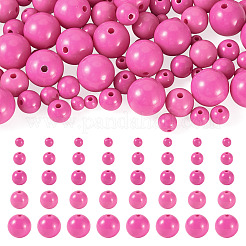 100pcs 5 styles de perles acryliques opaques&nbsp;MACR-TADJ0001-12C