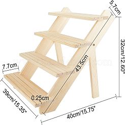 Présentoirs en bois à 4 étage&nbsp;ODIS-WH0027-028