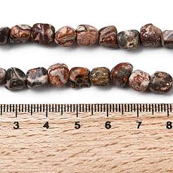 Fili di perline jasper naturali di pelle di leopardo&nbsp;G-B161-A03-01