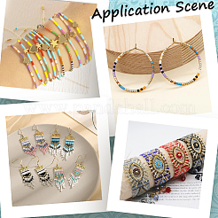 95 г двухцветного стеклянного бисера с круглым отверстием и двумя насечками SEED-SC0001-24