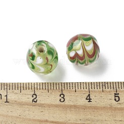 Бусины ручной работы золотой фольги стекла&nbsp;LAMP-P068-10F