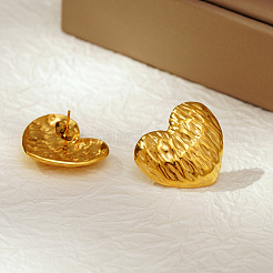 Стильные серьги-гвоздики в форме сердца из нержавеющей стали 304&nbsp;TR6731