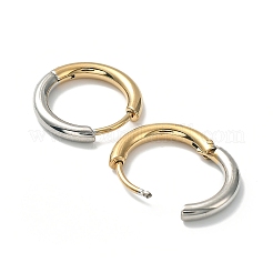 Boucles d'oreilles créoles bicolores en acier inoxydable 304 avec placage ionique (IP)&nbsp;EJEW-A106-02C