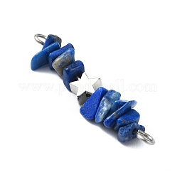 16 pz 16 stili di pietre preziose miste con perline e ciondoli con connettore a stella in ottone&nbsp;PALLOY-JF03064-01