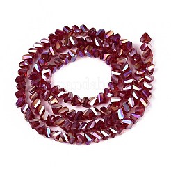 Chapelets de perles en verre transparent électrolytique&nbsp;LS-GLAA-N021-4mm-26
