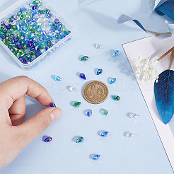 160шт 8 цвета гальванические стеклянные бусины GLAA-PH0003-31A