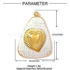 Подвески из нержавеющей стали 304 с эмалью STAS-OY002-78G
