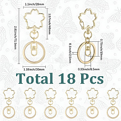 18 шт. застежки для брелка из сплава KEYC-SC0001-72G