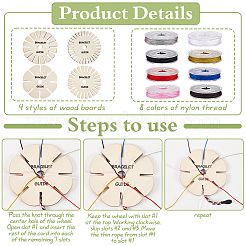 8 рулон нейлоновой нити 8 цветов для изготовления украшений DIY-FG0006-88