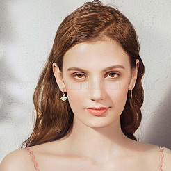 16 шт. 4 подвески из нержавеющей стали 304 со стразами STAS-UN0055-94