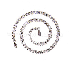 Ожерелья из кубинской цепи из нержавеющей стали 304&nbsp;AZ7652-1