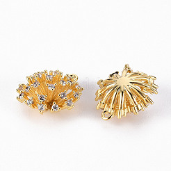 Латунные микропаве прозрачные подвески с фианитом X-ZIRC-S068-038-NF