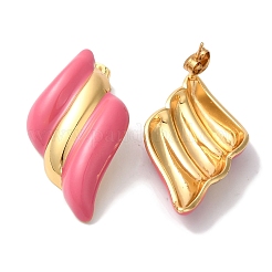 Серьги-гвоздики из нержавеющей стали 304 с золотым ионным покрытием (IP) для женщин&nbsp;EJEW-L287-044G