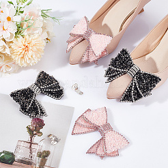 Подвески для обуви с бантом и стразами из смолы&nbsp;FIND-GA0004-20