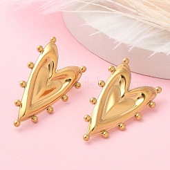 Ионное покрытие (ip) серьги-гвоздики из нержавеющей стали 304 для женщин&nbsp;EJEW-M089-01G