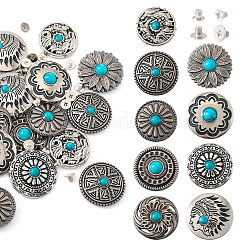 18 комплект 9-х стилей декоративных заклепок из сплава BUTT-TA0001-20