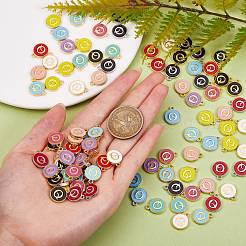 120шт 12 цвета позолоченные подвески из сплава ENAM-SZ0001-64Q