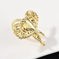 Латунные регулируемые открытые манжеты для женщин RJEW-R032-02G