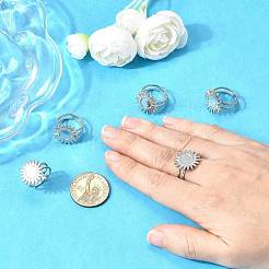 Accessori per anelli con polsino in acciaio inossidabile anti-ossidazione&nbsp;X-PW-WG67428-05