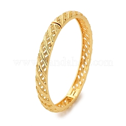 Латунные браслеты на петлях для женщин&nbsp;BJEW-D313-01G