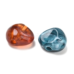 アクリル天然石風ビーズ  ナゲット水着アクセサリー  ミックスカラー  25x26x13mm  穴：1.6mm  約113個/500g&nbsp;AC-CBA00C1-04