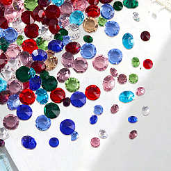 240 Stück 24 Arten Glas Strass Cabochons&nbsp;GLAA-BM0001-06
