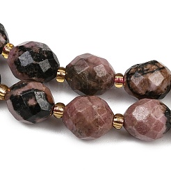 Природные родонит бисер нитей G-N342-149I-07