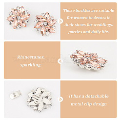 2 Stück abnehmbare Glas-Strass-Schuhdekoration&nbsp;FIND-FG0002-47B