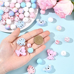 5 стиль силиконовых бусин&nbsp;SIL-YW0002-49