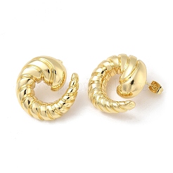 Boucles d'oreilles à clous en laiton torsadé pour femmes&nbsp;KK-CBAD851-22G