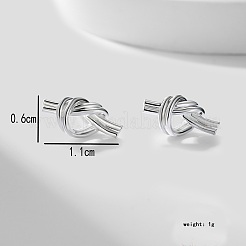 Серебряные серьги-узлы в геометрическом стиле для женщин в подарок MU4772