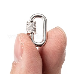 Латунь микропаве кубический цирконий винт карабин подвески с замком&nbsp;ZIRC-G160-22P