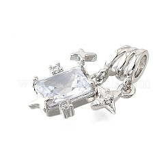 Латунные микро проложить кубического циркония подвески&nbsp;KK-V008-28P