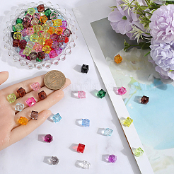 384шт 16 цвета прозрачные акриловые бусины&nbsp;TACR-SC0001-37