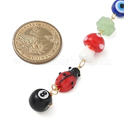 Бусины ручной работы в виде грибов и сглаза&nbsp;HJEW-JM04046-02