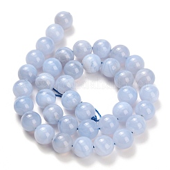 Натуральный голубой кружевной агат бисер нитей&nbsp;G-L634-B02-10mm