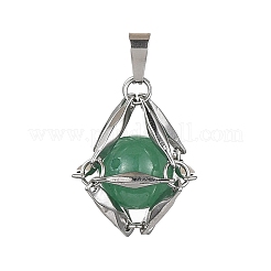 Pendenti con perle rotonde di pietre preziose naturali miste&nbsp;PALLOY-JF02415-02
