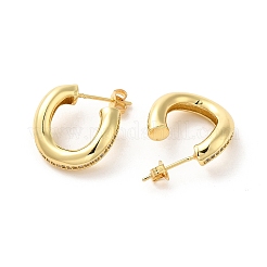 Латунные микро проложить серьги стержня кубического циркония&nbsp;EJEW-P254-02G